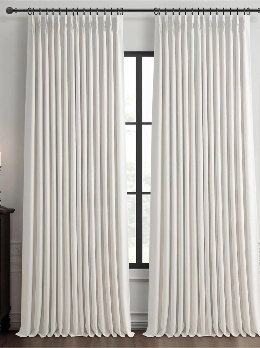 Classic Ivory Room-Darkening Drapery Panels - Set of 2 40” by 60” Black Out